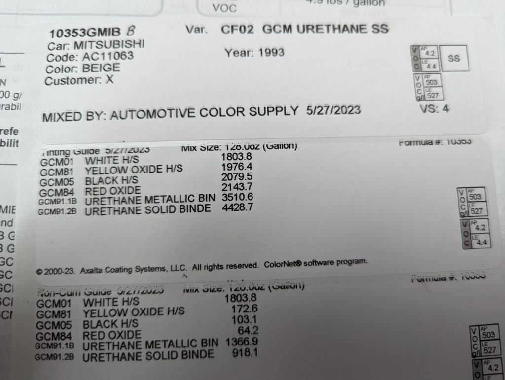 Citroen Gris Rose Paint Code from Nason Paints CHASING CiTROëNS